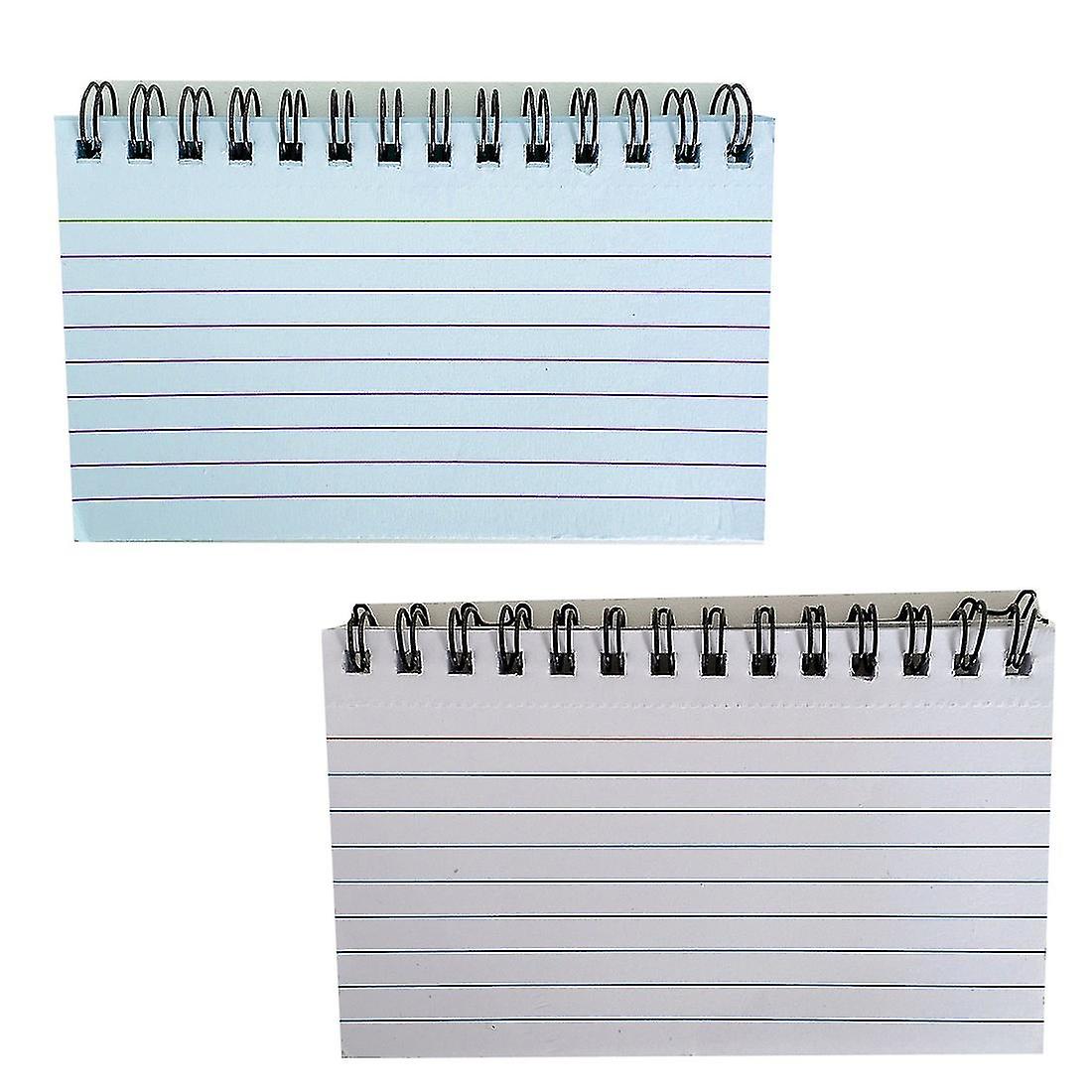 Simple horizontal line color tearable coil index card small book creative note book high-value notebook 50 pages 2pcs(D-)