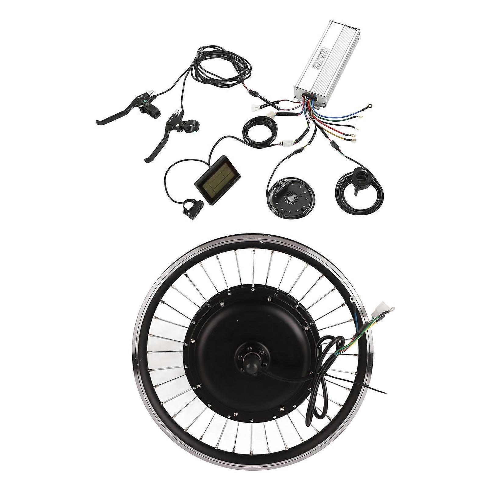 2000W 48V Rear Wheel Hub Motor LCD3 Display Conversion Kit for Bicycle Mountain Bike Modified Accessory 20 Inch