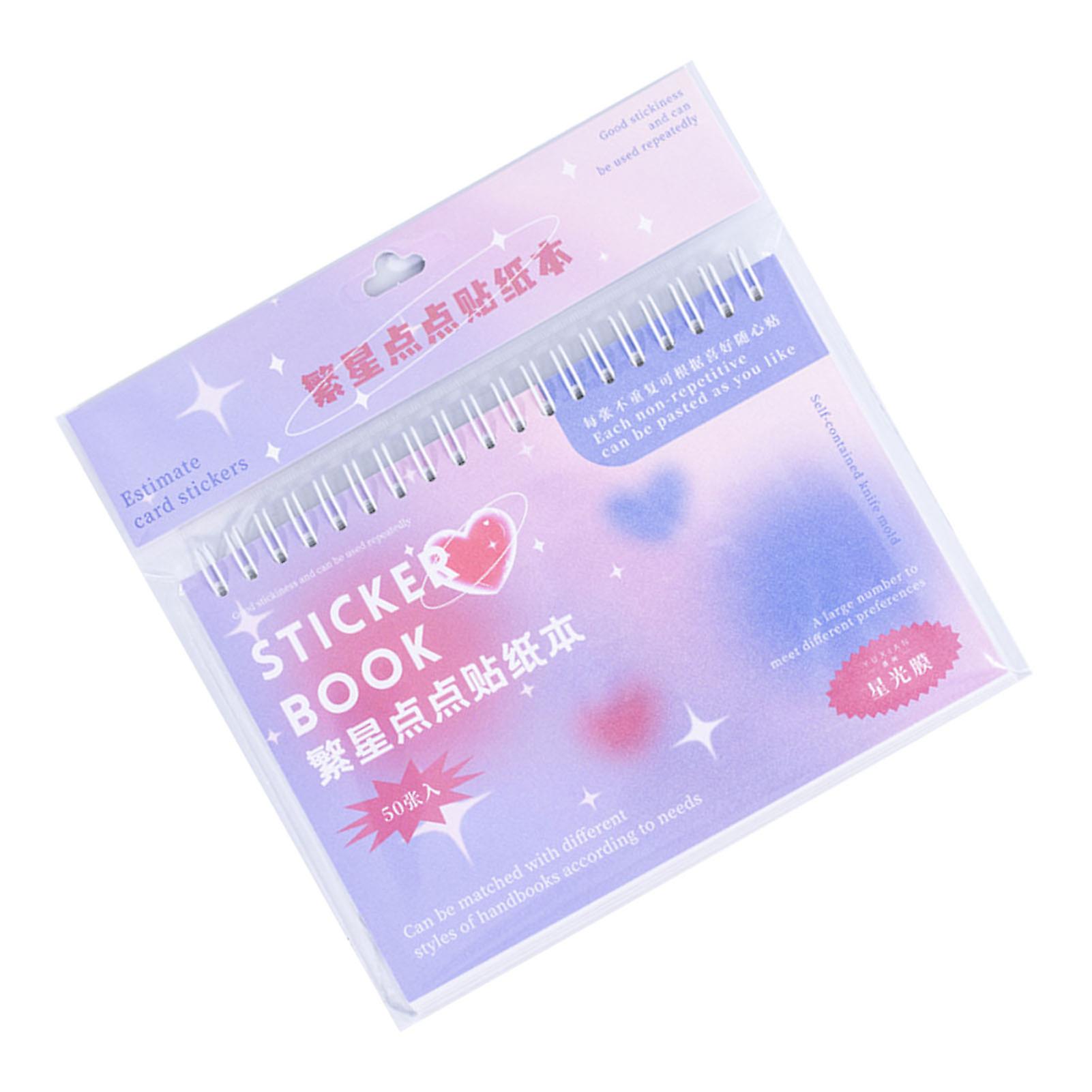 Decorative Stickers Multiple Patterns Laptop Skateboard Coil Sticker Book for Handbook Notebook 