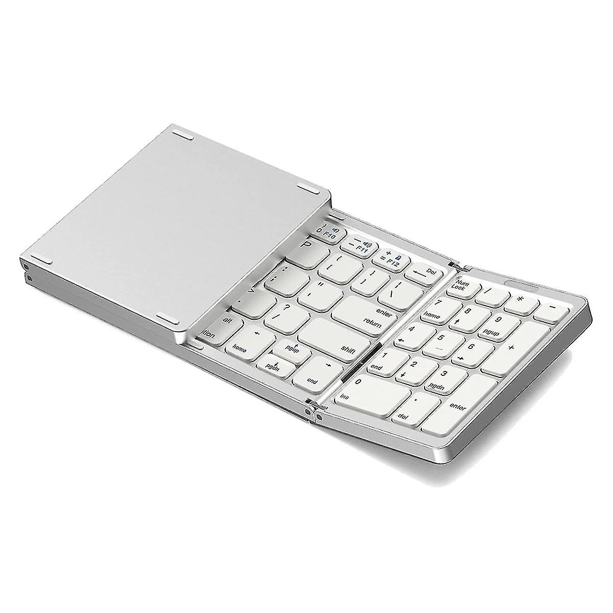 Foldable Bluetooth Keyboard, Usb Rechargeable Wireless Keyboard For Ios, Android, Windows Pc Laptop