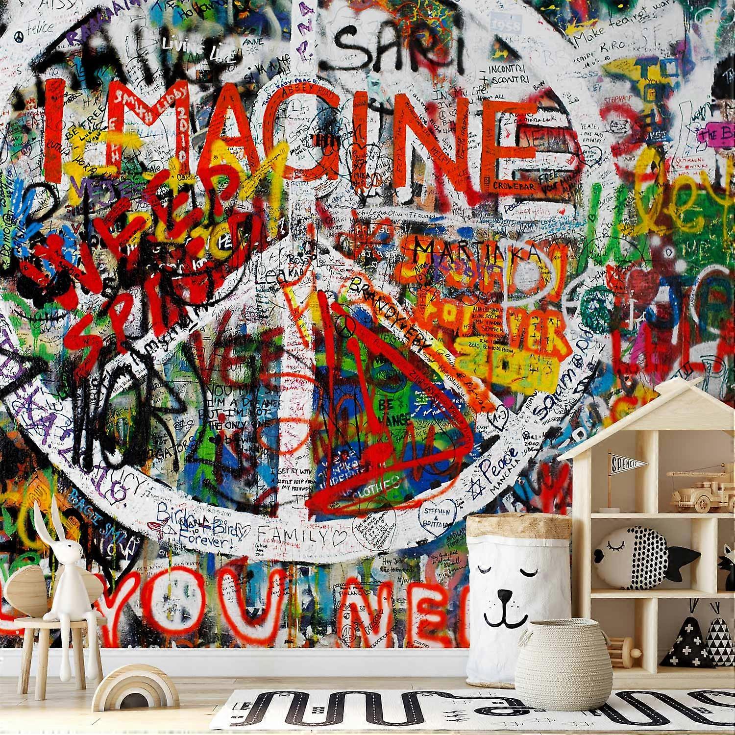 Fotobehang - Hippie Graffiti