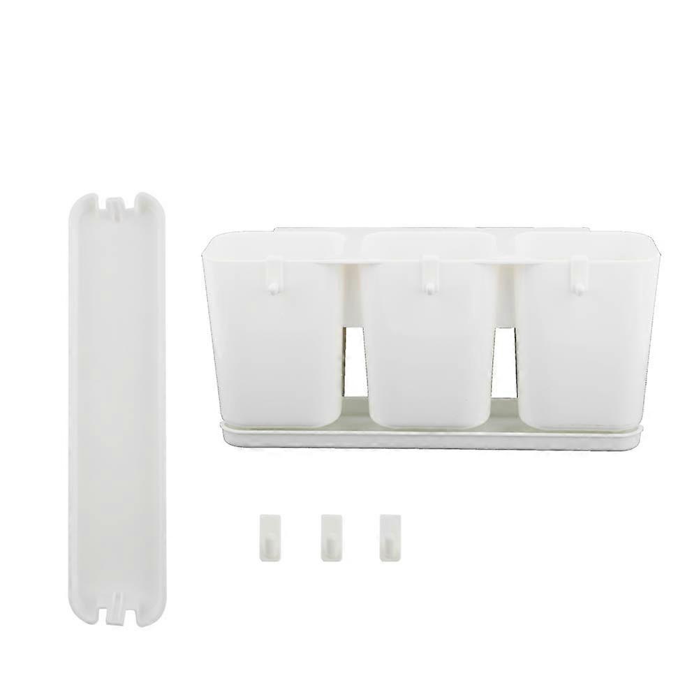 Plastic Wall Mounted Chopsticks Storage Rack Holder Drainer with Hanging Hook