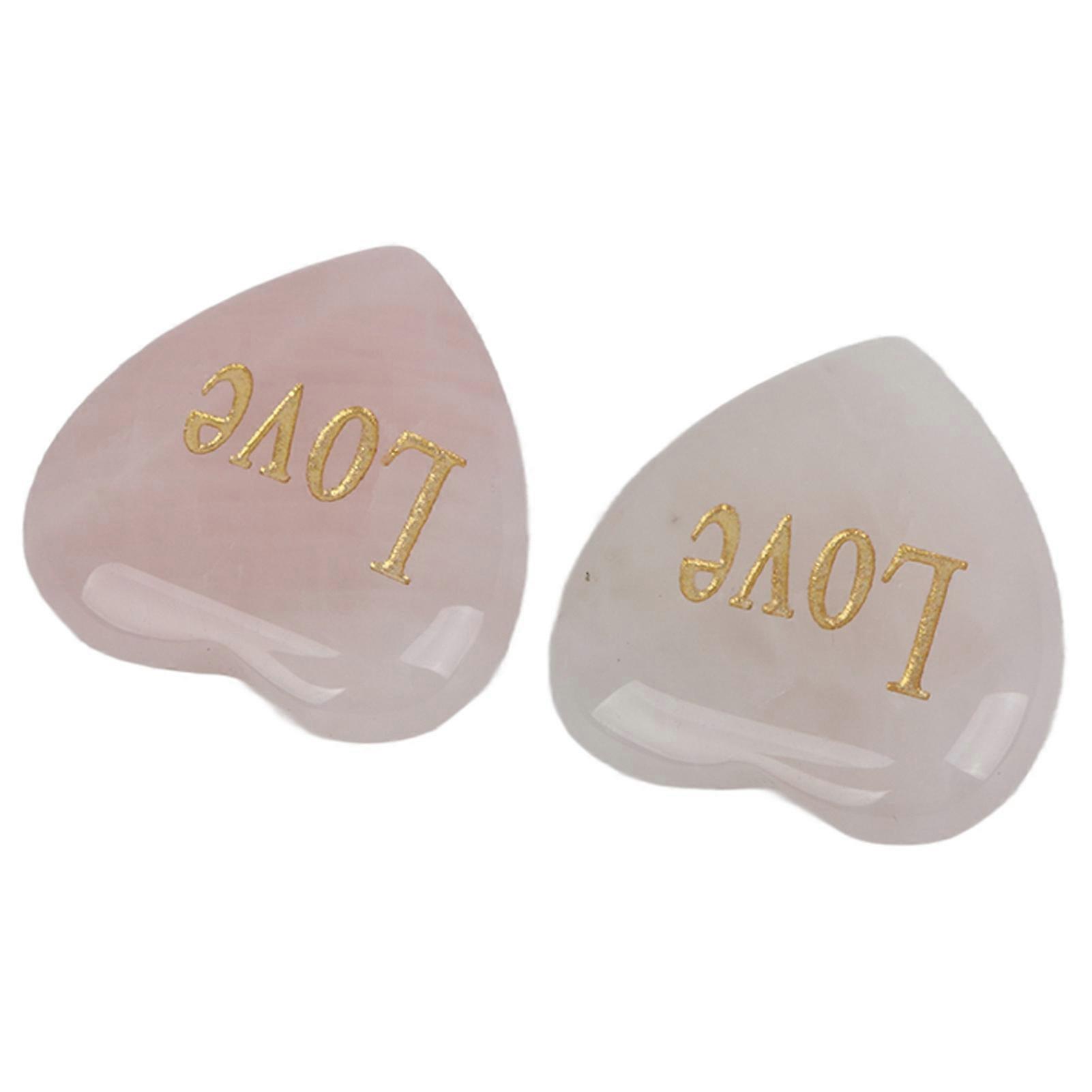 צ'אקרה לב אבן ניקוי מזין מרגיע כיס ריפוי אבן ליום האהבה מתנה צ'אקרה איזון 2 יחידות