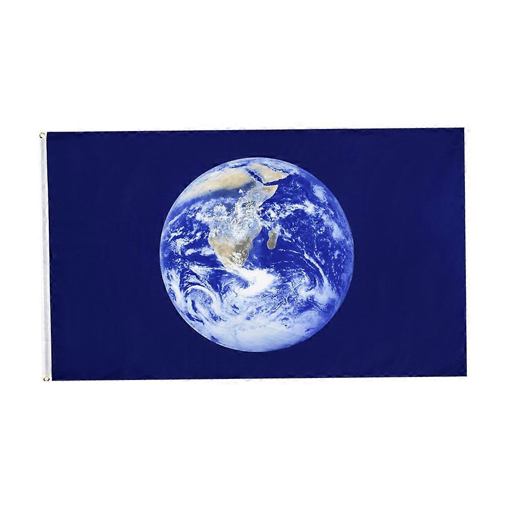 90x150cm Earth Day Flag Polyester Flag Large Earth Pattern Banner Home Decoration Blue