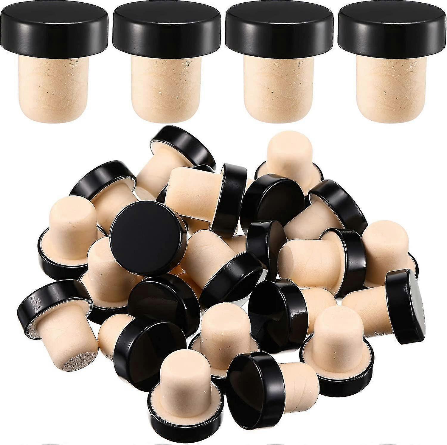 T-shaped Stopper Reusable Wine Bottle Stopper Sealing Plugblack24pcs
