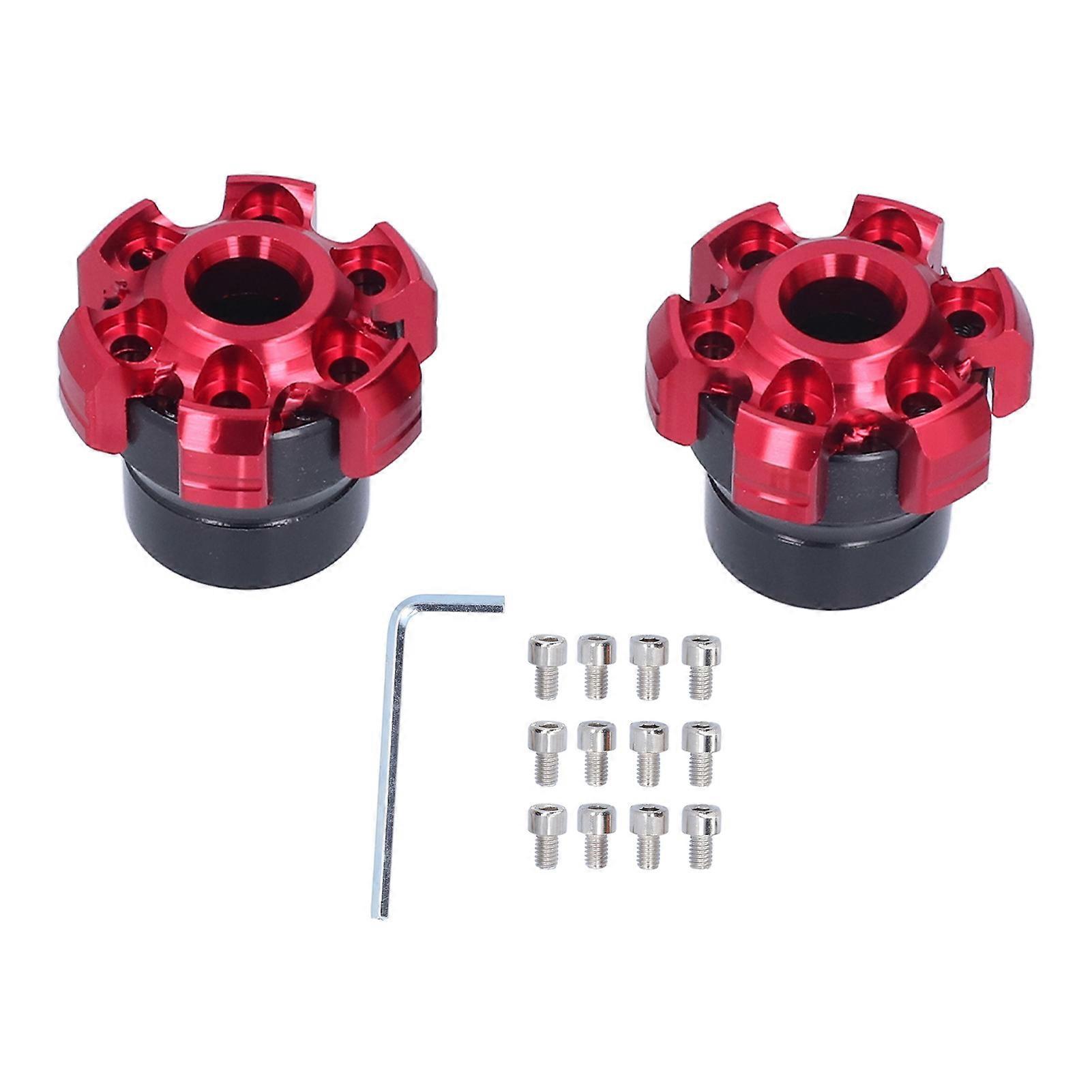 2 قطعة عجلة شوكة الإطار المتزلجون تحطم الحماية باستخدام الحاسب الآلي سبائك الألومنيوم العالمية للدراجات النارية أحمر