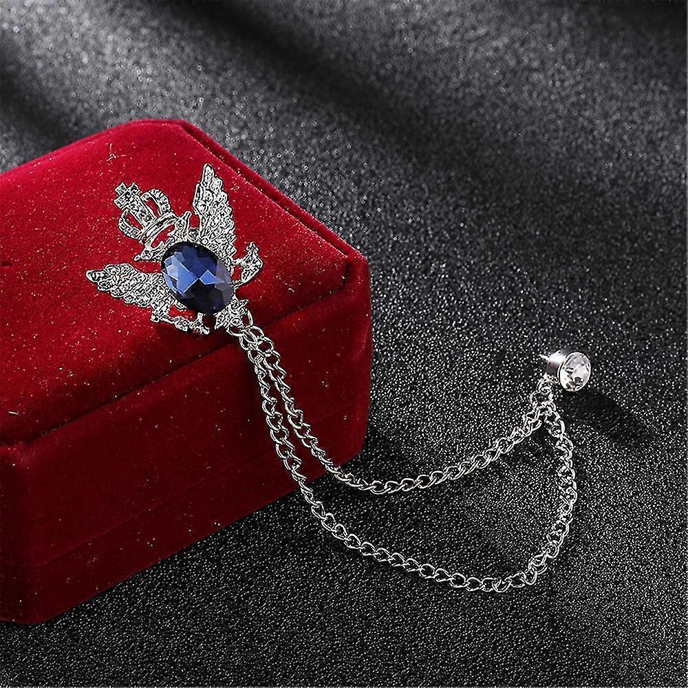 Elegant Brooch Suit Pin Badge With Chains Brooch Buckle Chain