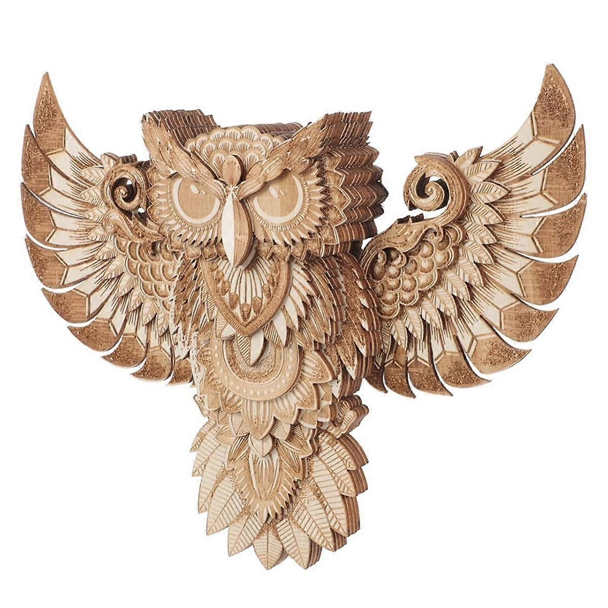 Wooden Owl Wood Animal Wall Hanger Home Decorations Wooden Wall Decor