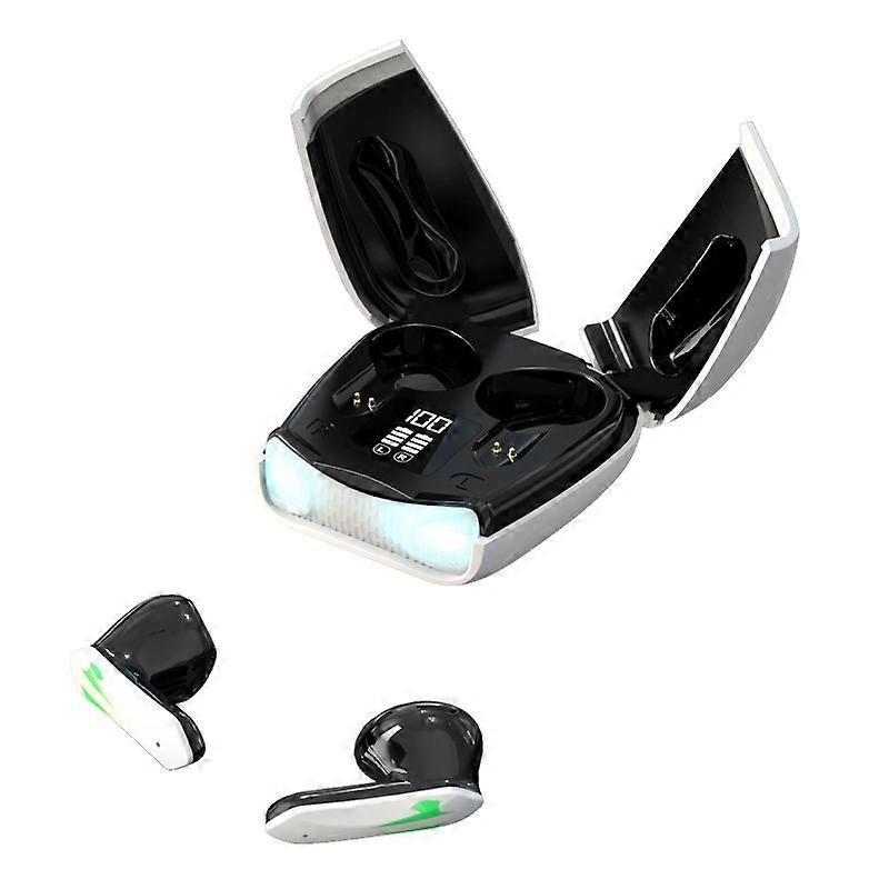 X16PRO TWS Bluetooth Earphone Music Gaming Headset with Scissors Shaped Door Charging Case - White