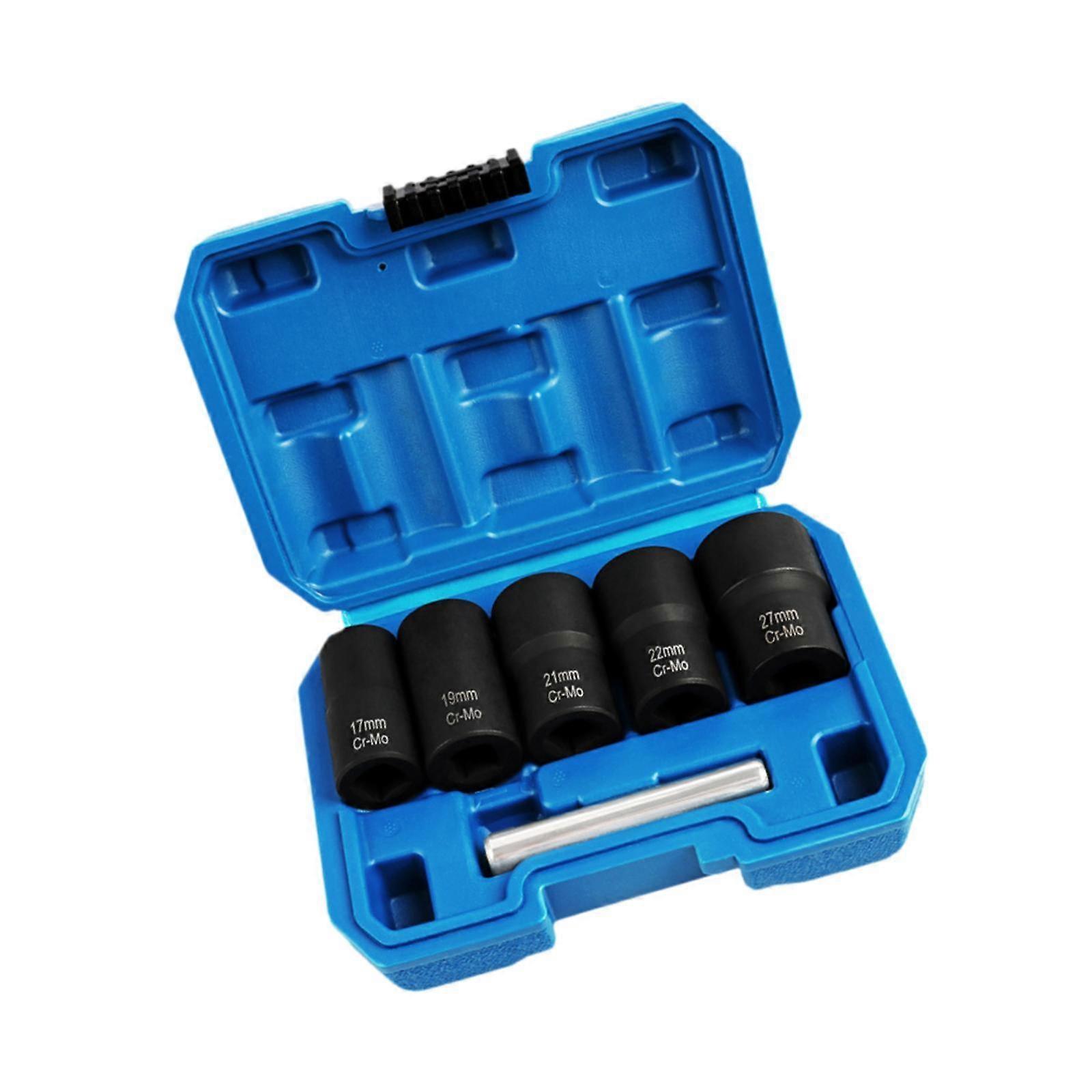 6Pcs Twist Socket Set 1/2inch Square Drive Multipurpose Lug Nut Removal Tool