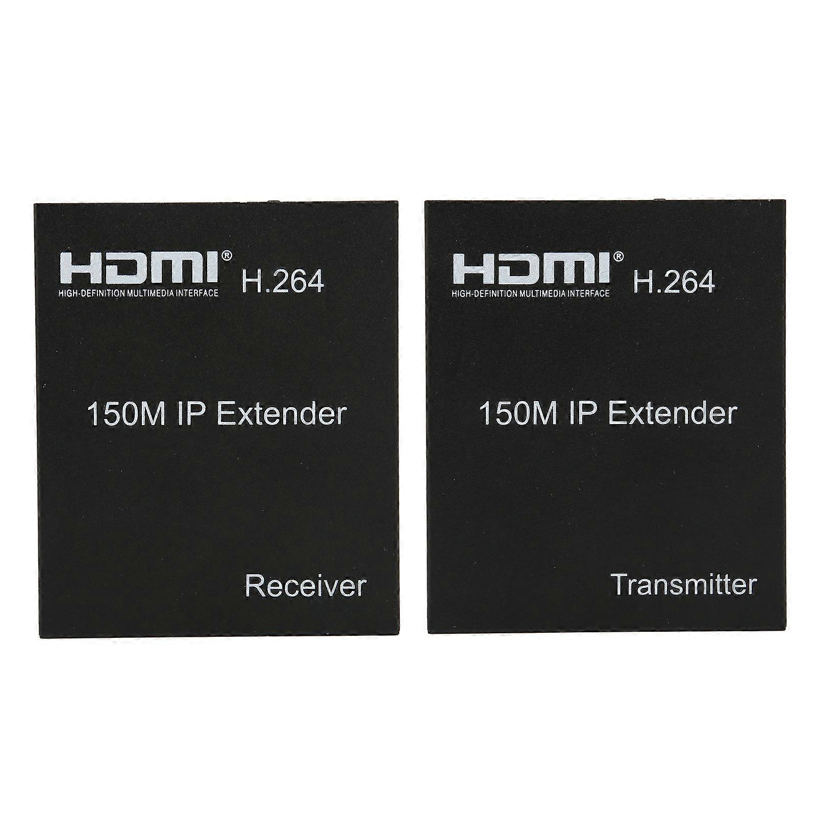 IP Extender 495ft/150m Full HD 1080P At 60Hz IR Control HD Multimedia Interface Loop Out Function Extender 100240VUS Plug