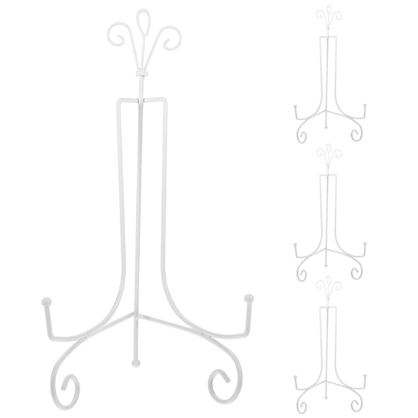 4pcs Desktop Iron Plate Display Stands Plate Display Racks Picture Frame Holders