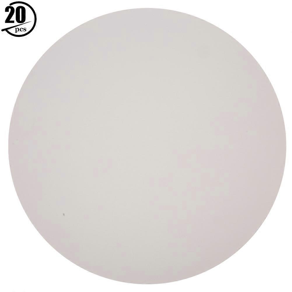 20Pcs Blank Round Paper Thickened Hand Drawing Sketching DIY Cardboard CraftWhite Paper