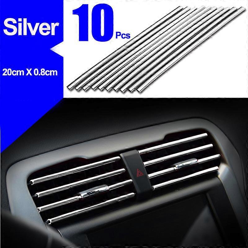 10Pcs Universal Car Air Conditioner Outlet Decorative 20cm U Shape Moulding Trim Strips Decor Car Styling Accessories JOHX