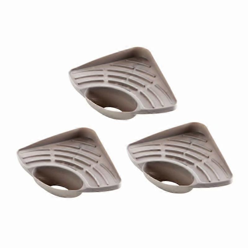 Multifunctional corner plastic water filter rack for kitchen (gray*3)