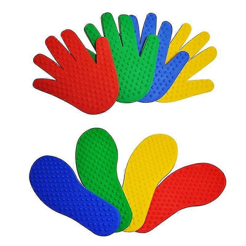 2024 8 Pairs Hands And Feet Game 4 Color Toys For Kids Jump Musculation Indoor Outdoor Game Props For Ch