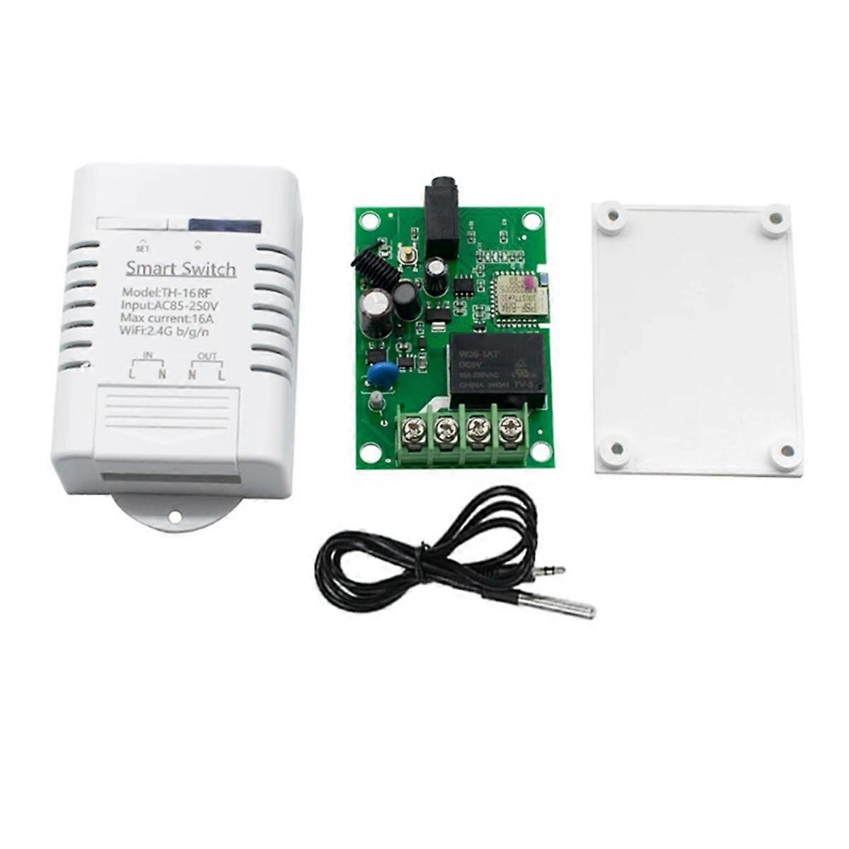 Schalter Temperatur Luftfeuchtigkeitsmonitor Messgerät mit Sensorkabel, Smart Home Automation Kit