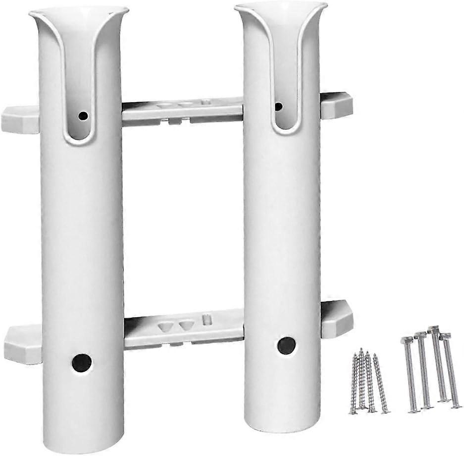 البلاستيك المزدوج 2-قضيب رف حامل عمودي منظم - قارب قوارب الصيد رود تخزين L ZLO