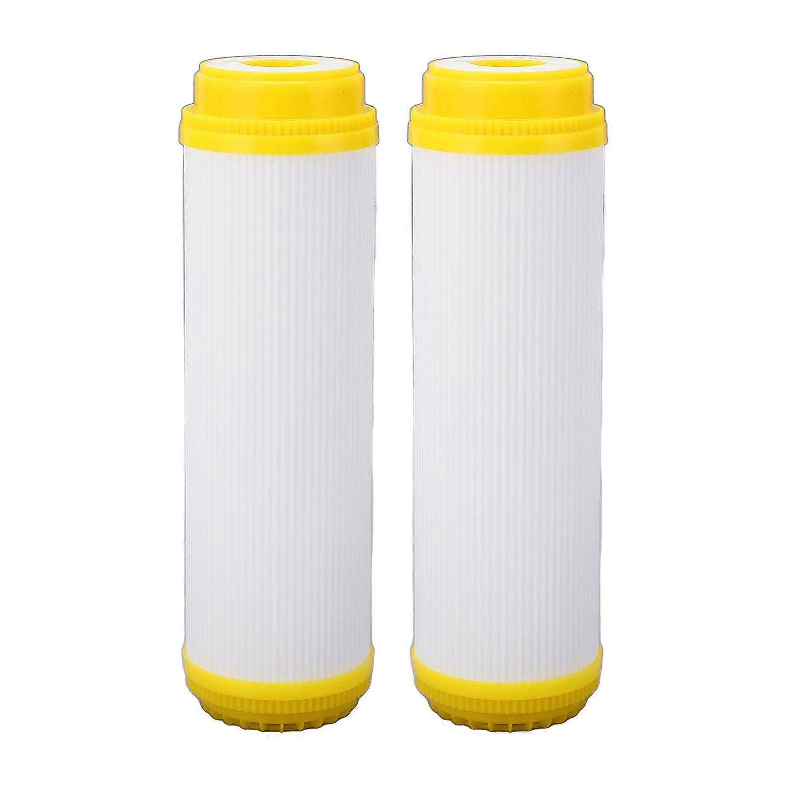 2Pcs Water Filter Cartridge 10in Activated Carbon T33 Universal Design Set Kit for Home