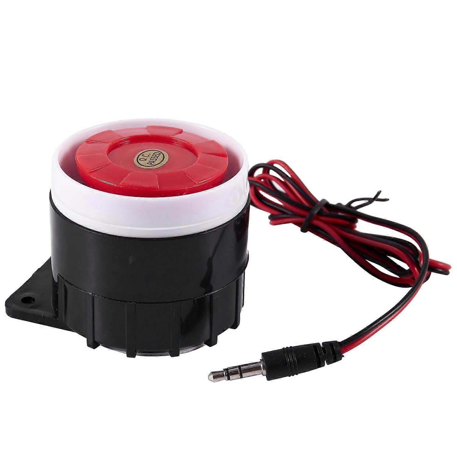 Continuous Sound Piezo Buzzer IC Alarm Speaker DC 12V 120db Black+Red