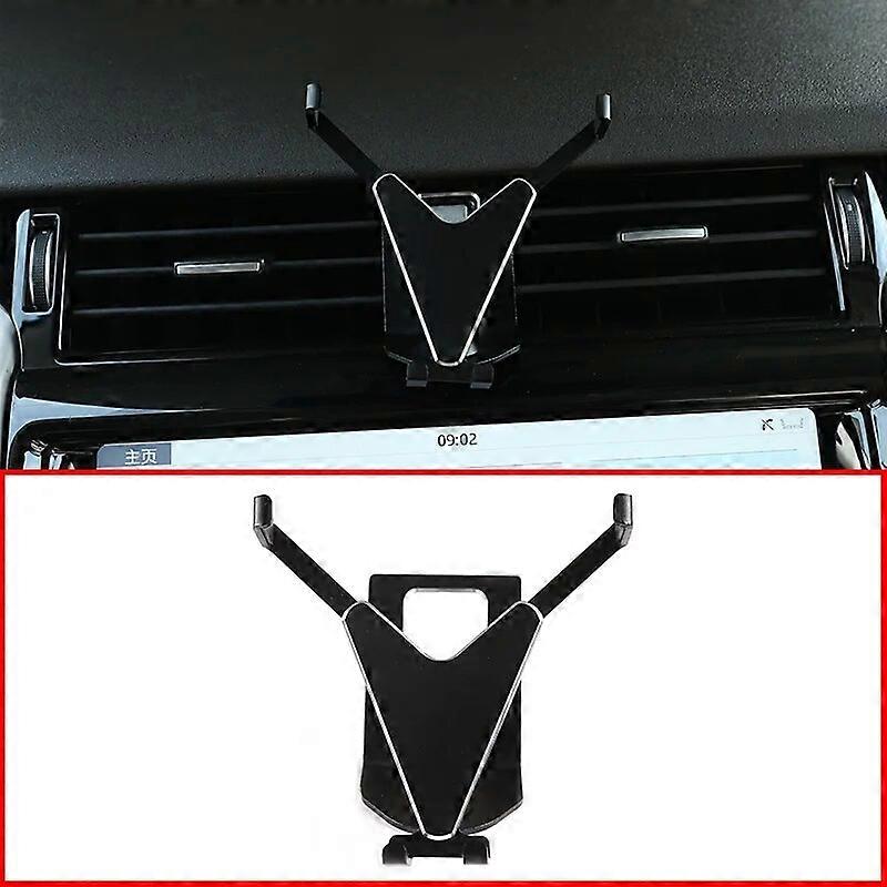 ランドローバーディスカバリー5レンジローバースポーツ用カーアクセサリー電話スタンド(Vタイプ)アルミ合金プレミアムブラック1個セット