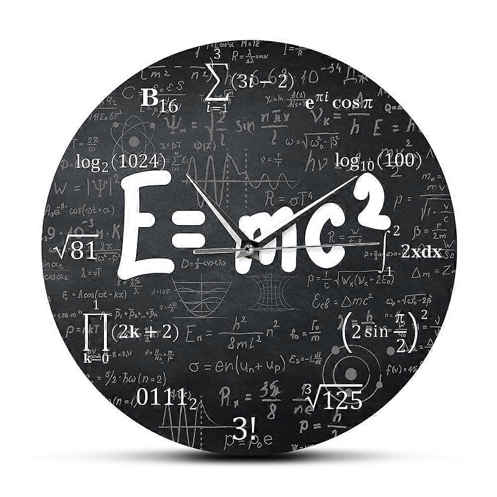 Theory of Relativity Math Formula Geek Wall Clock Scientist Physics Teacher Gift School Classroom Decor