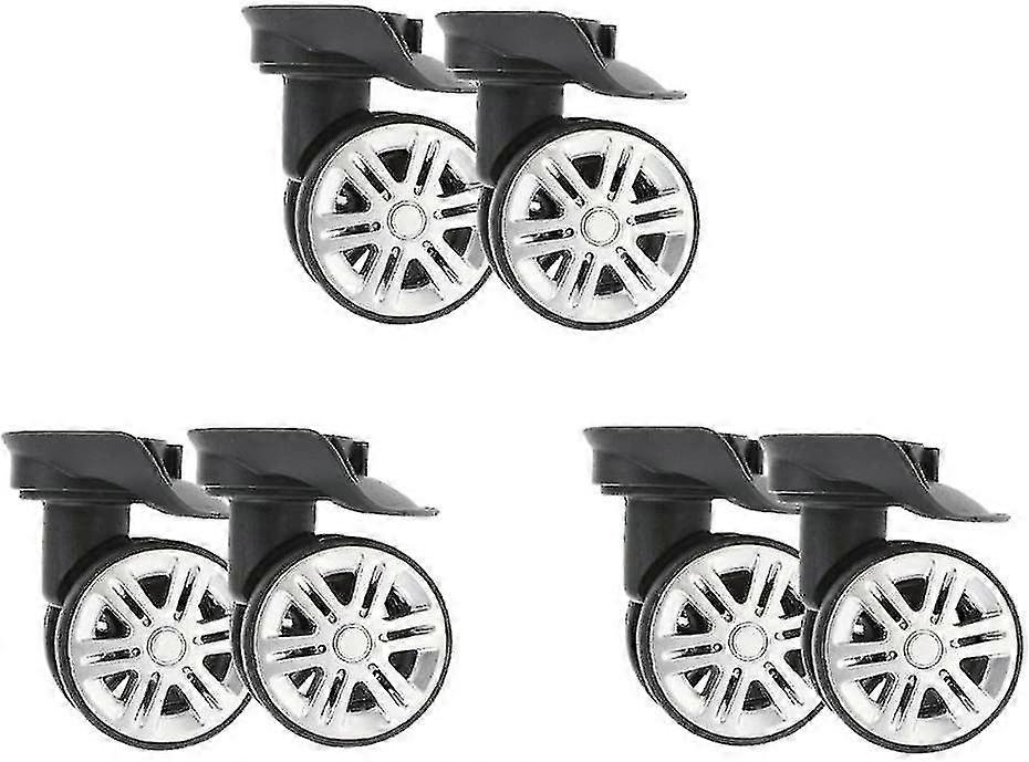 Black Replacement A19 Dual Roller Wheels (3 Pairs)