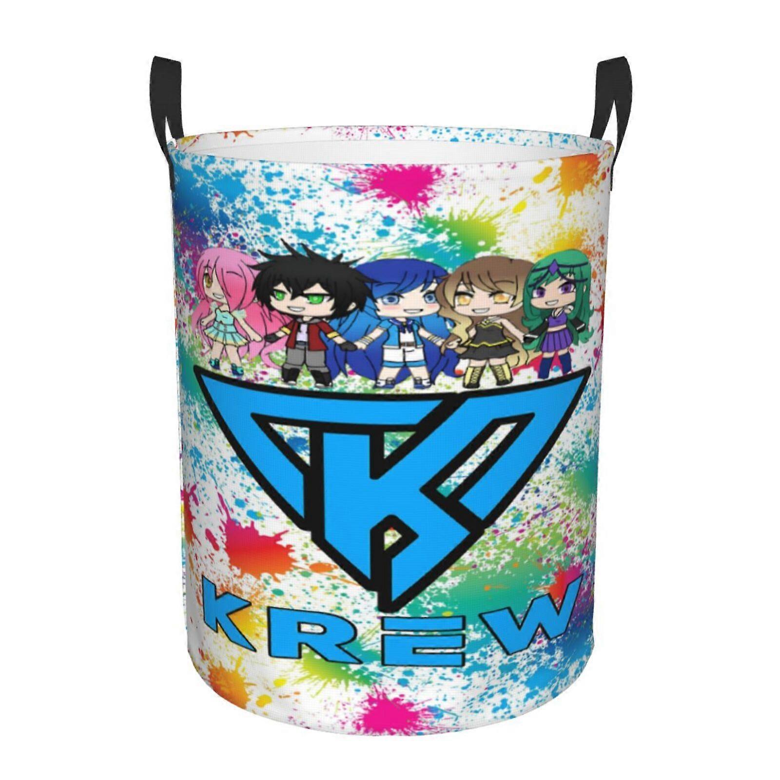 Itsfunneh Krew 3d Graphic Flame Laundry Basket Fire Flame Clothes Hamper Storage With Handle-SYS27680