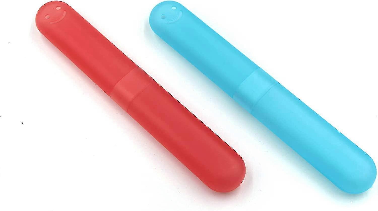 2個の歯ブラシケース、歯ブラシトラベルケースカバー、ポータブル歯ブラシ収納ケース