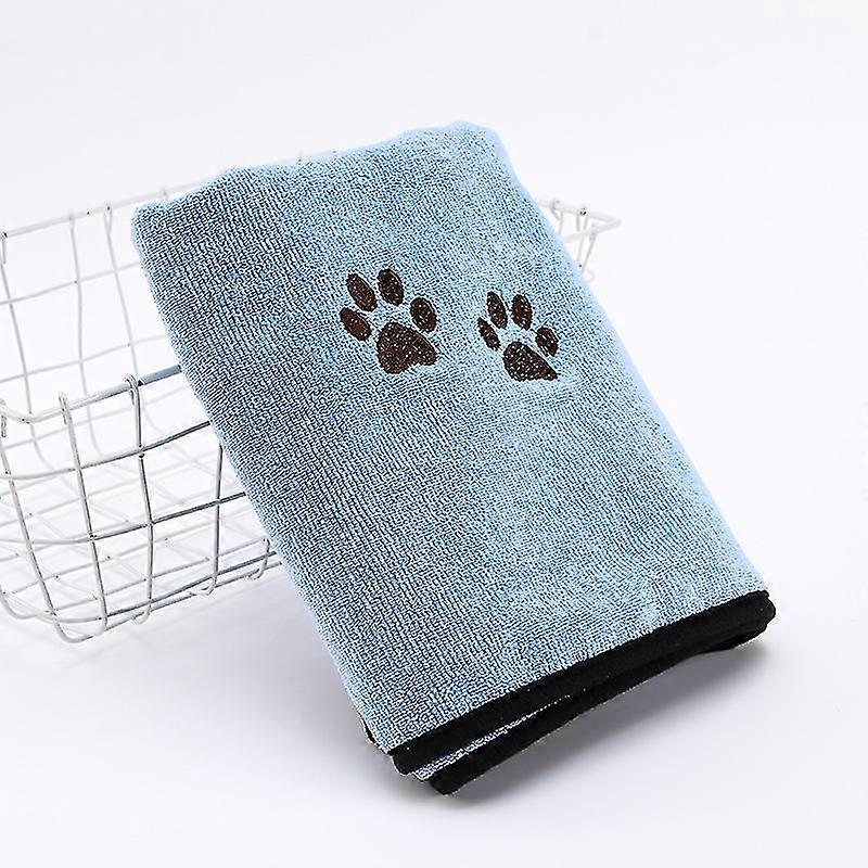 Serviette De Bain Super Absorbante Pour Chien, 50 Cm X 90 Cm, Peignoir Pour Chien Schage Rapide Pour La Pluie, La Douche Et La Natation - Bleu Clair.