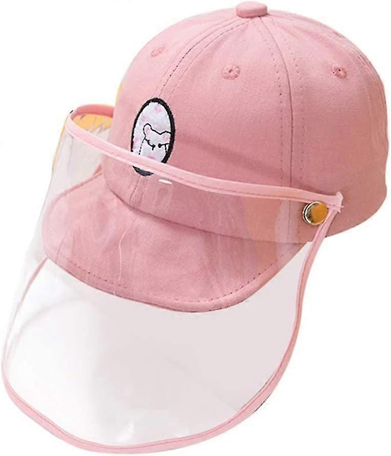 Safety Face Shield Safety Face Cover Sun Hat Anti-fog Windproof Dustproof For 5-15 Months Kids(2pcs-pink And Blue)