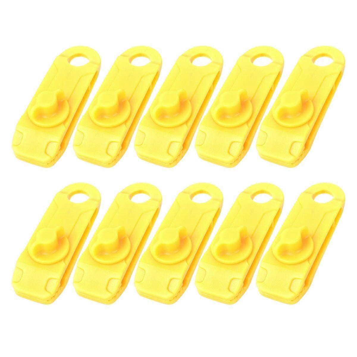 10pcs Outdoor Camping Tent Windproof Reusable Fixing -Clips Clamps Tarp Cord Buckle Tensioner Tent