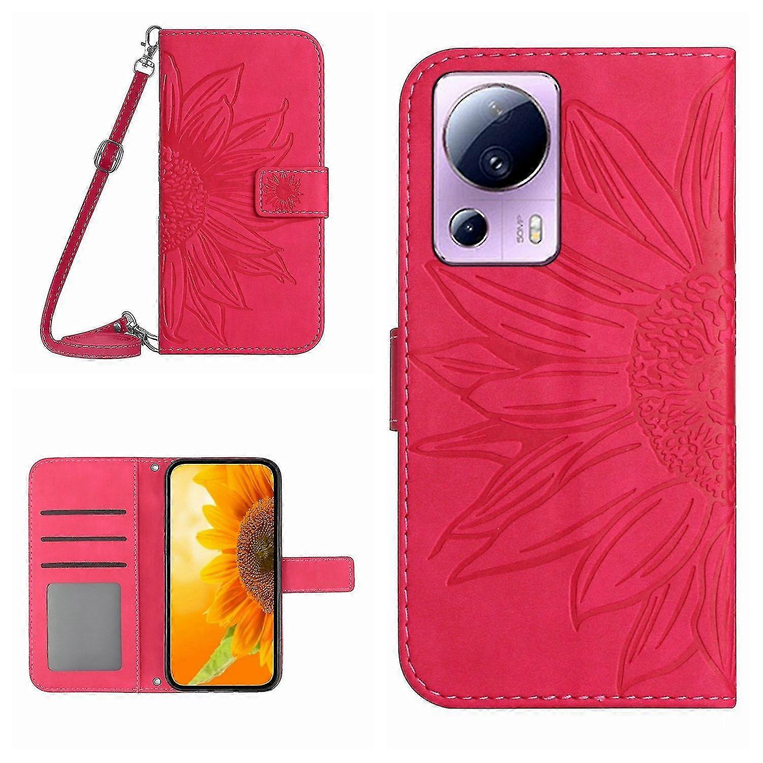 Sun Flower Leather Case For Xiaomi 13 Lite