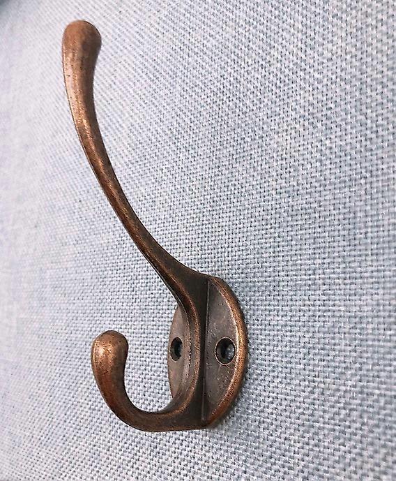 10pcs Rustic Coat Hooks Wall Mounted Heavy Duty Double Hooks Retro