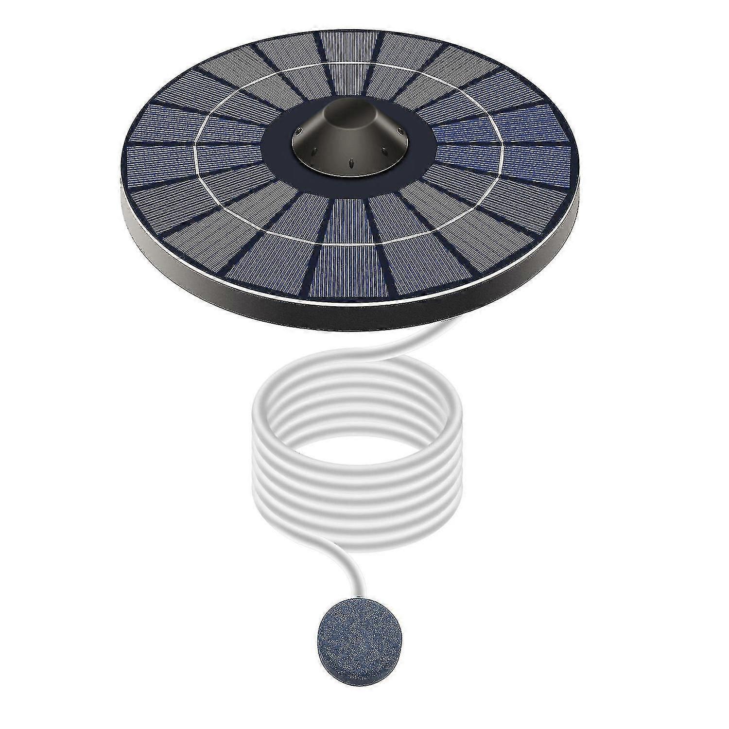 Solar Powered Oxygenator Pump - 5W Aerator For Fish Tank, Pond, Or Water Container