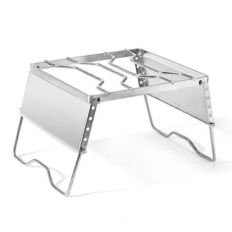 Folding Campfire Grill Height Adjustable 20kg Load Bearing Rust Prevention Stainless Steel Campfire Grill For Camping, Barbecue Picnic, Kitchen