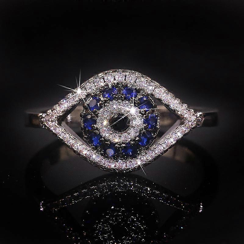 Evil Eye Ring For Women - Sterling Silver 925, Size 10, High Polish Finish, Gift Pouch Included - View #11