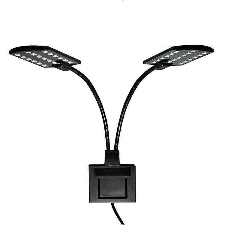 Fish Tank Clip on Light with Inline Timer, Clamp Aquarium Light with White & Blue LEDs