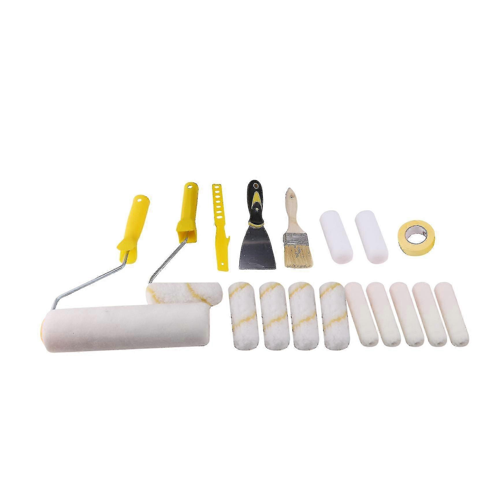 19pcs Paint Roller Brushes Set 4-inch Mini Roller Cover Refills