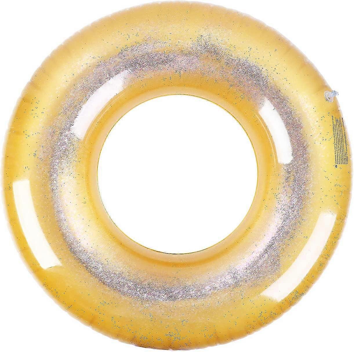 Glitter Swim Ring, Inflatable Durable Round Shaped Summer Pool Beach Party Swimming Float