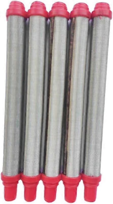 5 Pack Mesh Filter for Wagner Airless Paint Gun 304 Stainless Steel, Red, 103*10.5mm