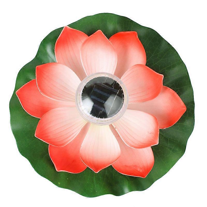 Solar Powered Pool Light, Floating Lotus Flower Light for Pond Decor, Red