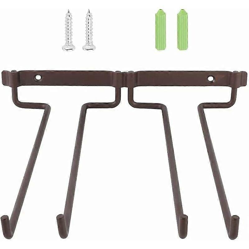 Wine Glass Hanger Rack,Under Cabinet Foot Glasses Holder,Wine Glass Hanging Shelf,With Screws,Can Hold Two Rows Of Wine Glasses