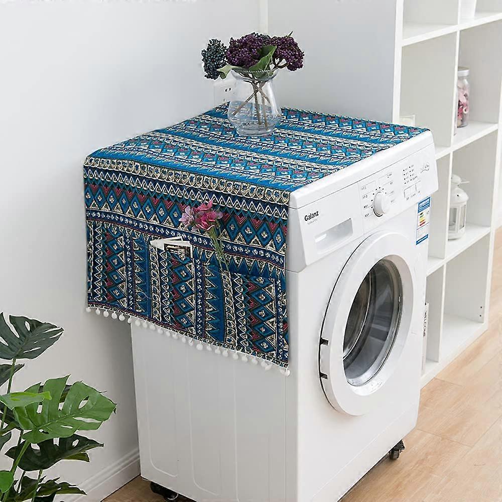 Protective Cover,130 x 55cm with Storage Pockets(Blue Triangle)