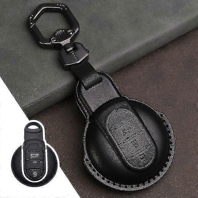 Leather Car Remote Key Case Fob Cover Skin Keychain For Mini Cooper Clubman Hardtop Hatchback Countryman F54 F55 F56 F57 F60