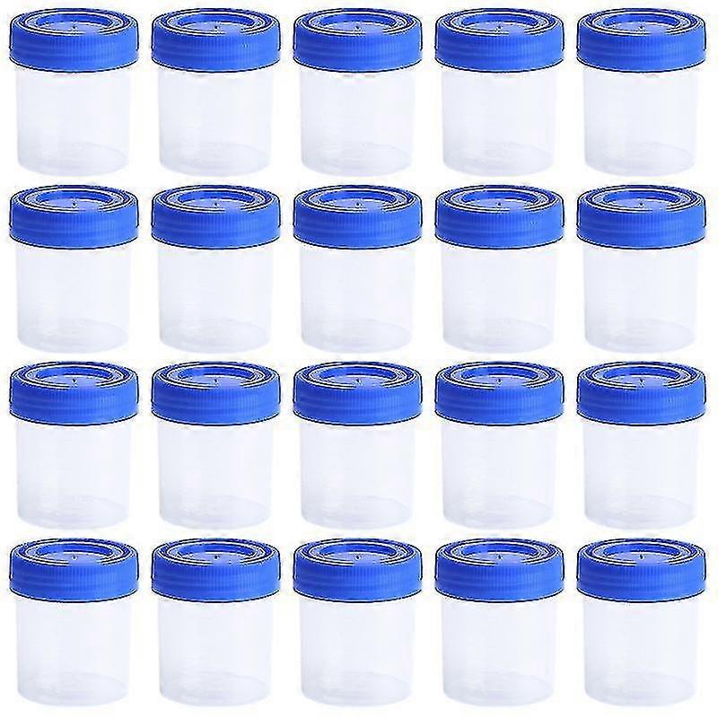50 Pcs/1 Pack 40ml Plastic Specimen Sampling Cup Practical Urine Sealed Container With Spiral Cover For Laboratory Use (random Color)