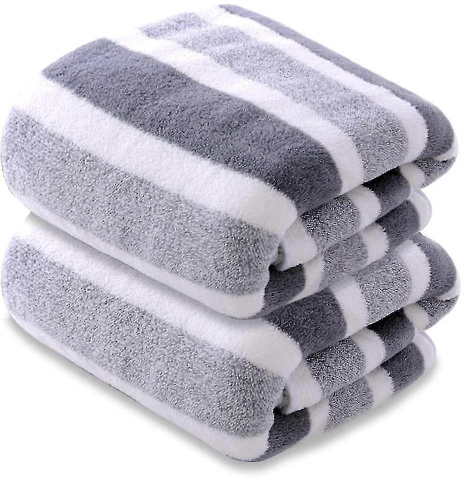 Microfiber Bath Towels, 2 Pack(28" X 55") Lightweight, Absorbent, Super Fluffy