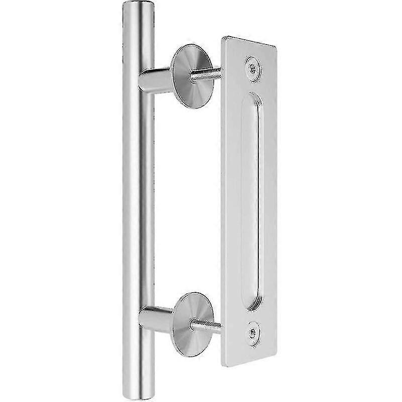 غير مرئية مزدوجة الوجهين الفولاذ المقاوم للصدأ انزلاق مقبض الباب لمدة 12 بوصة باب خشبي منزلق ، hww