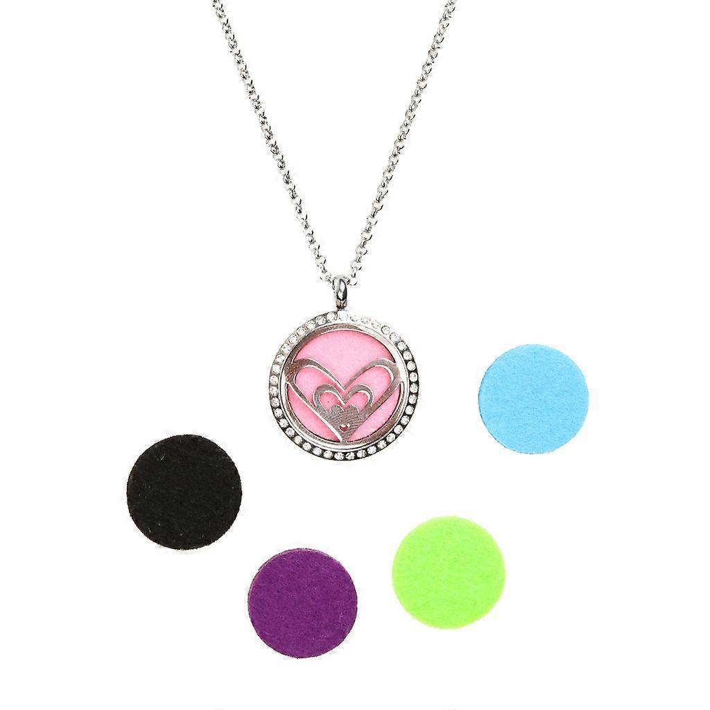 Aromatherapy Essential Oil Diffuser Pendant Necklace Crystal Footprint