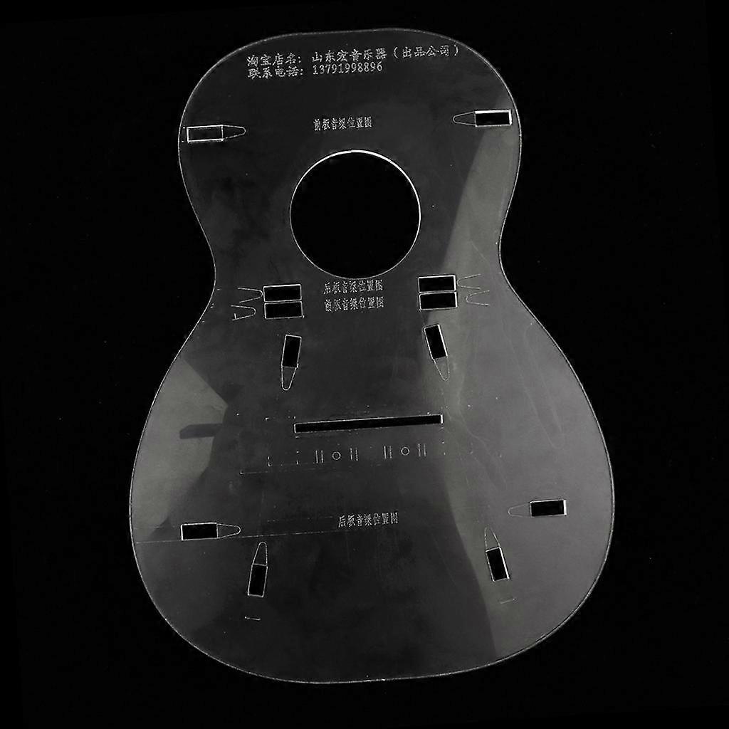 23inch Transparent Ukulele Uke Body Template for Mini Guitar Luthier Tool